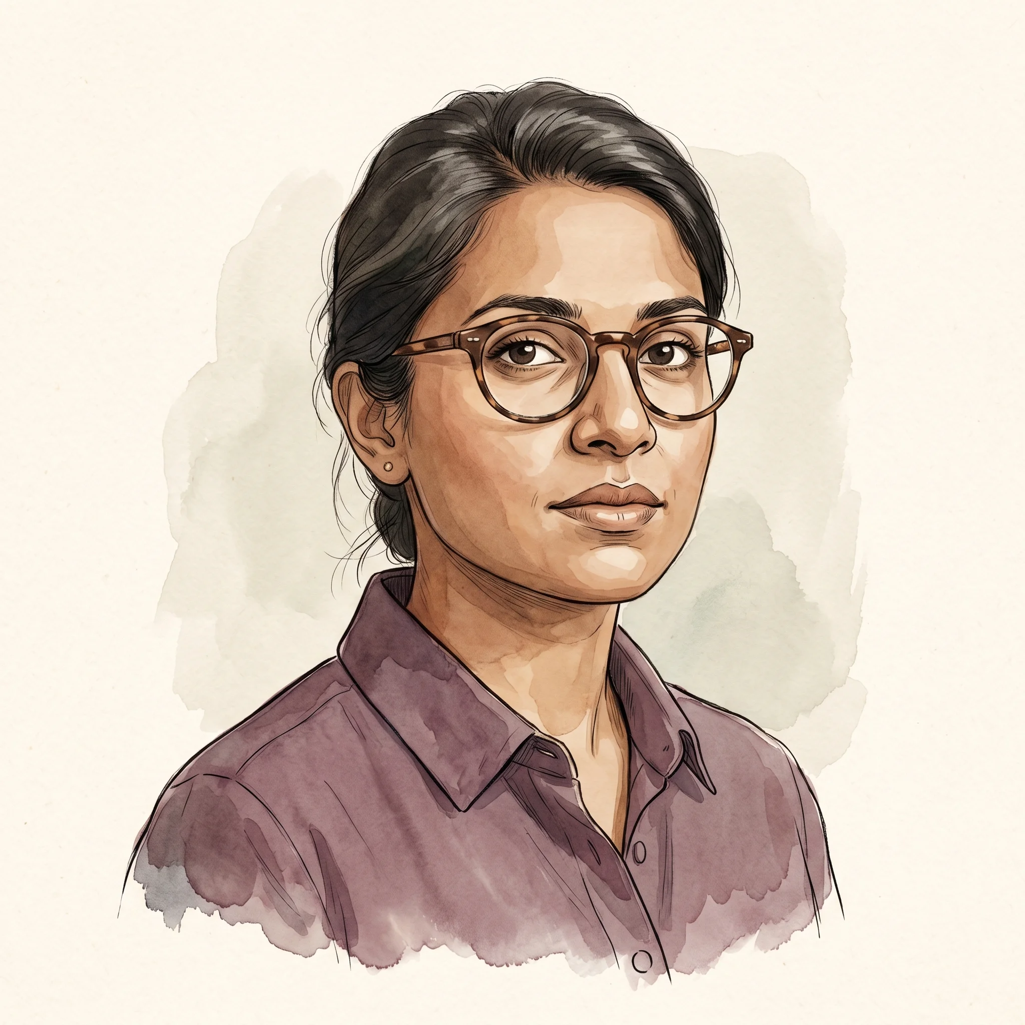 Illustrated portrait of Priya Anand